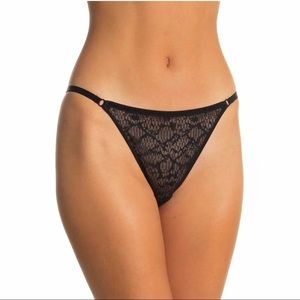 Free People Panties Tameeka High Waisted Undies Black Lace Size Large